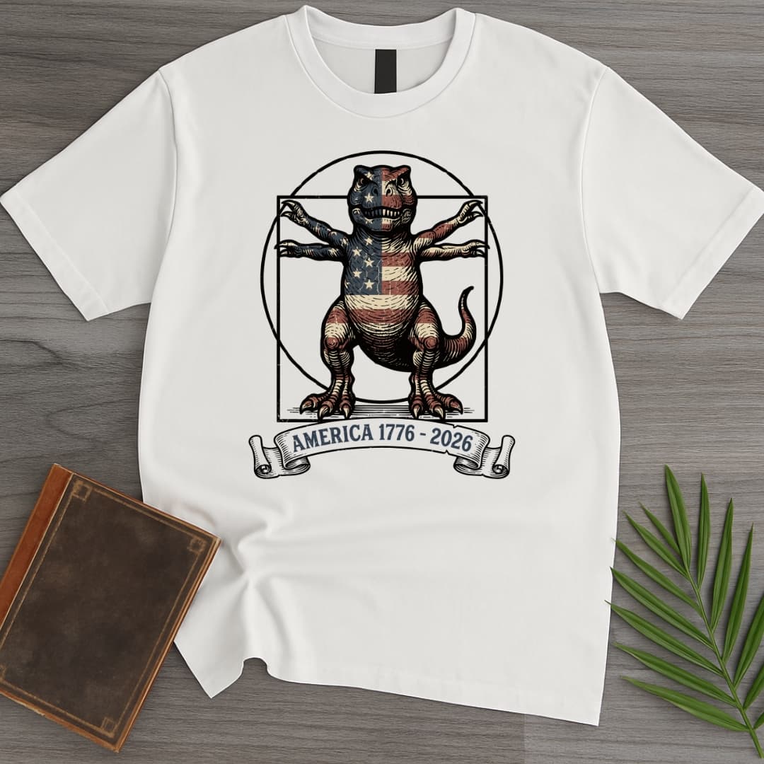 T-Shirt White / S Vitruvian T-Rex Americas 250th T-Shirt