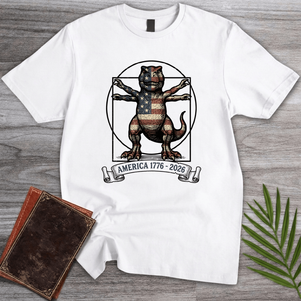 T-Shirt White / S Vitruvian T-Rex Americas 250th T-Shirt
