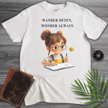 T-Shirt White / S Wander Often, Wonder Always Graphic T-Shirt